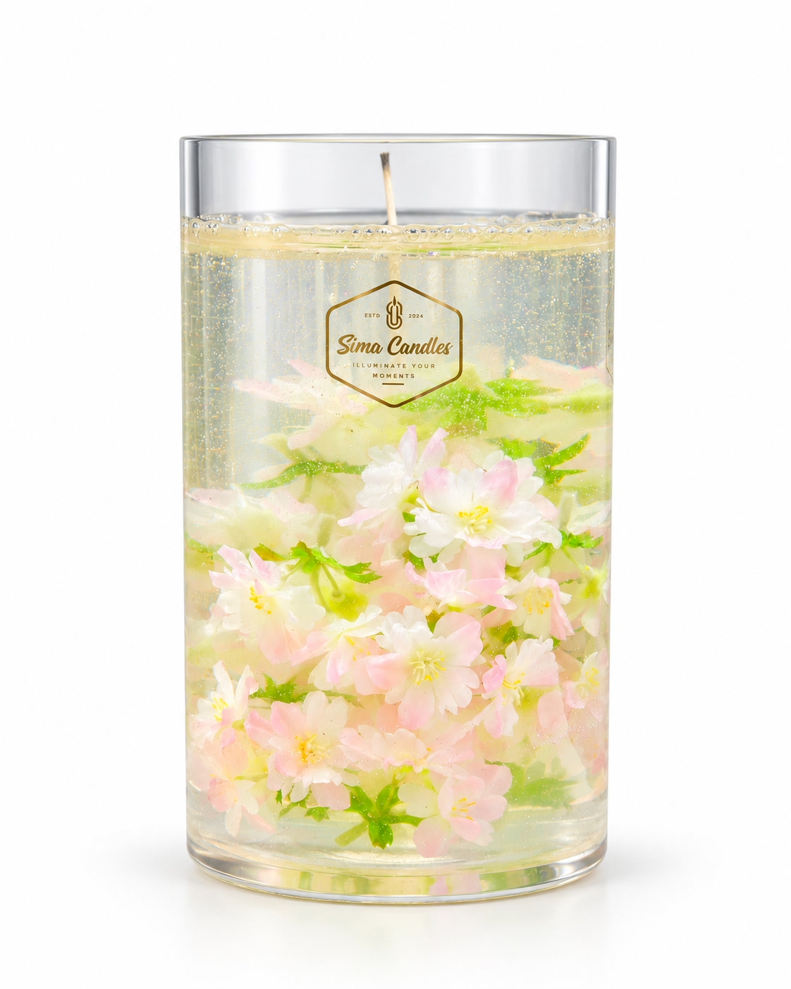Floral gel jar Candle
